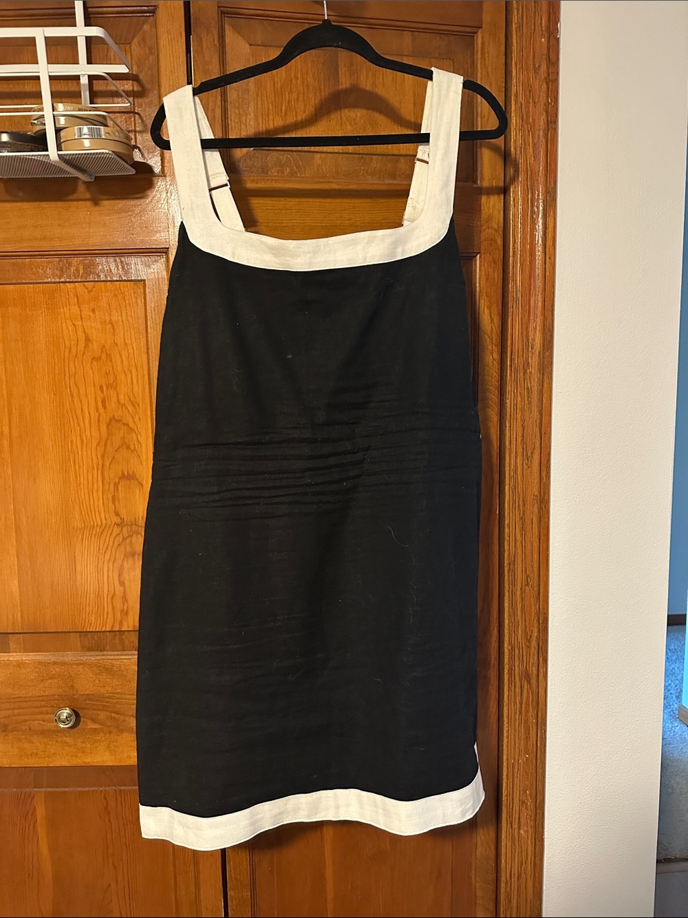 Abercrombie & Fitch Black Mini Dress with White Trim